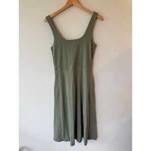 NWT Weekend Sleeveless Square Neck Midi Dress Muted Sage Green Women's Medium